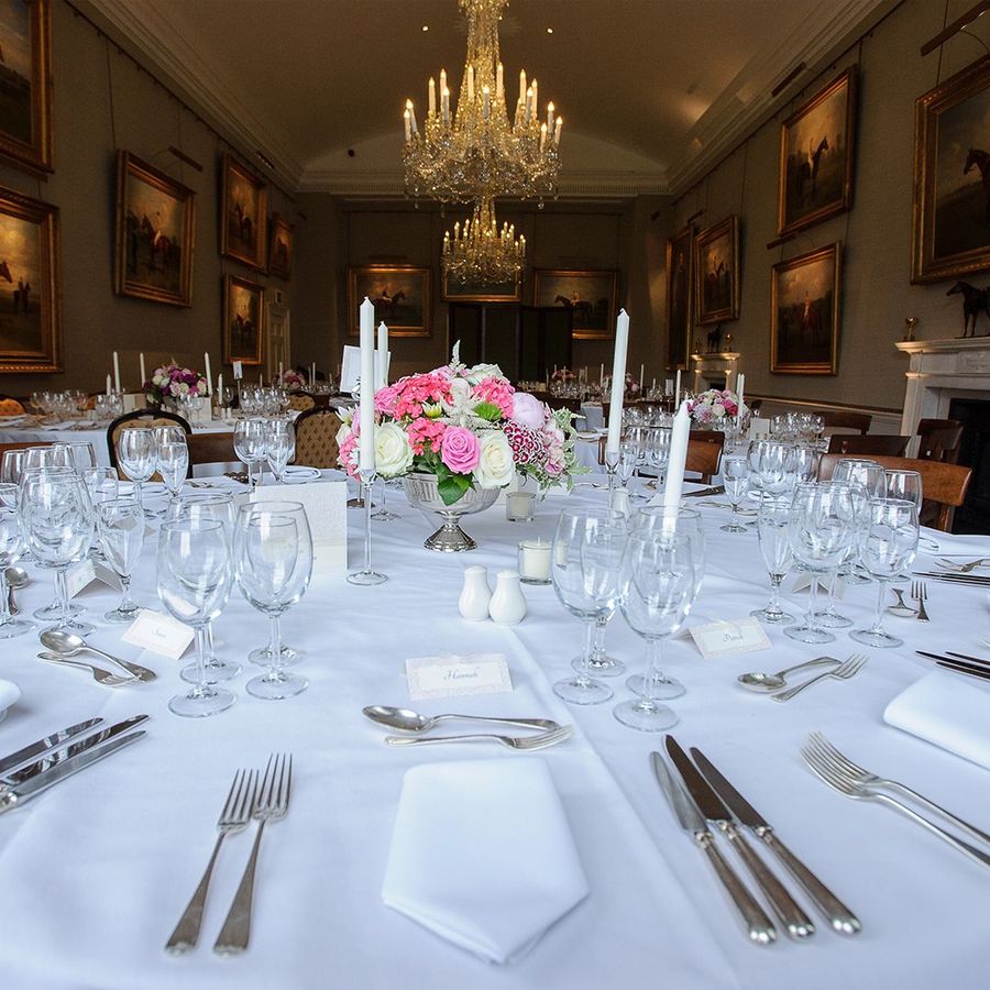 The Jockey Club Rooms wedding table setup