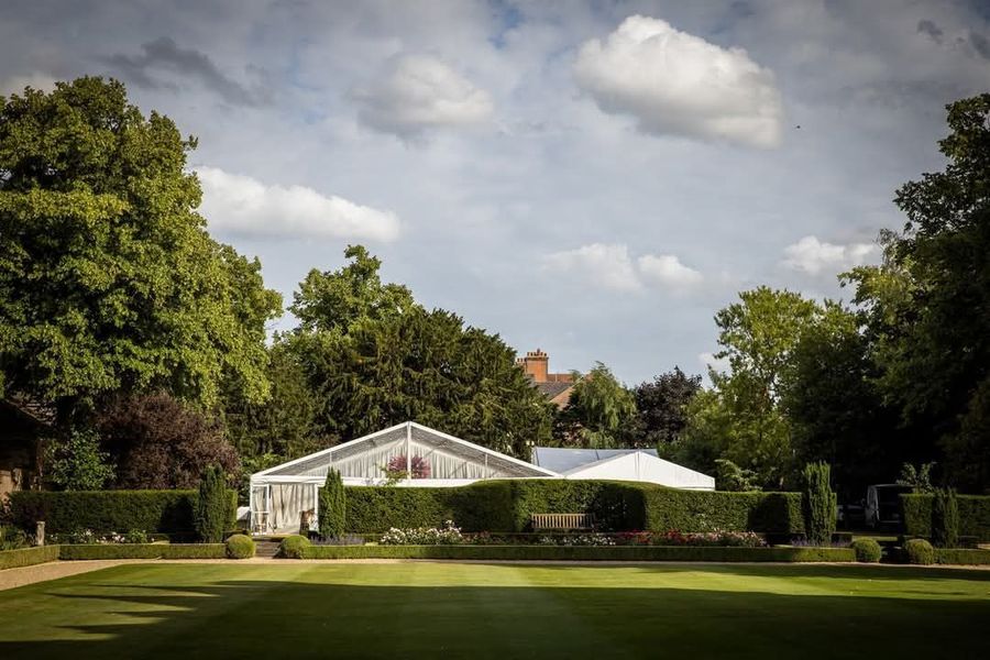 The Jockey Club Rooms tent in garden