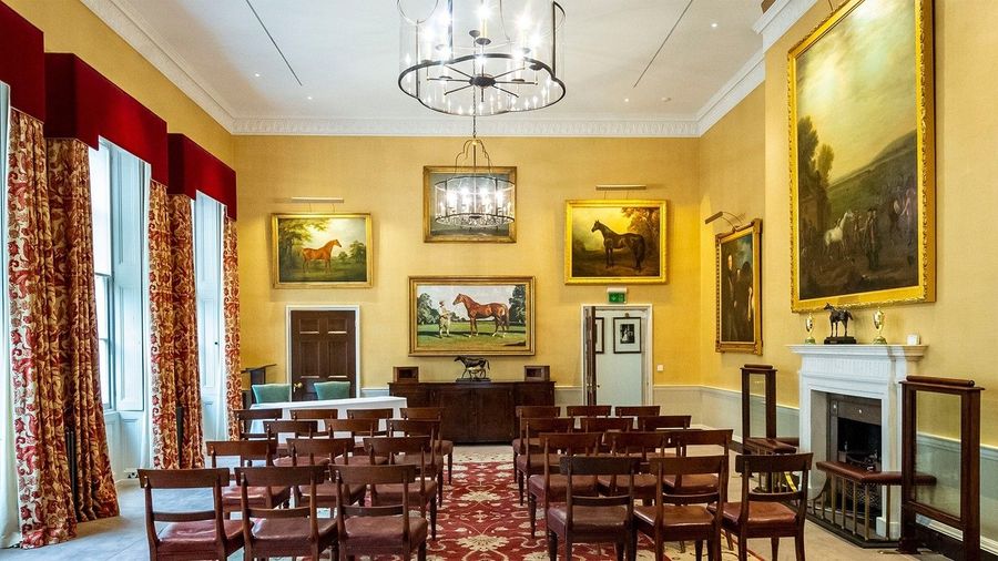 The Jockey Club Rooms wedding ceremony room